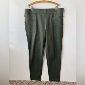 Betabrand Zippered Journey Pants In Sage Green‎ Size XXL